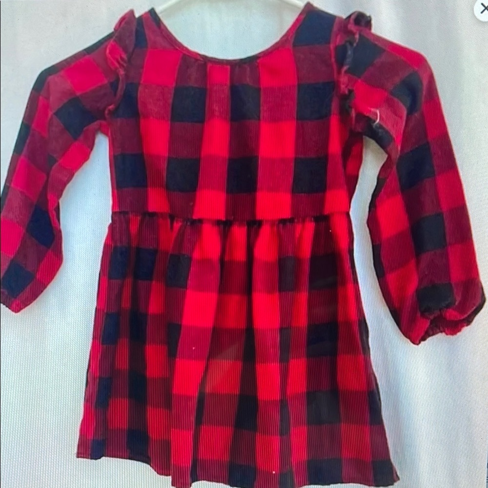 Red and Black Plaid Kids Shirt